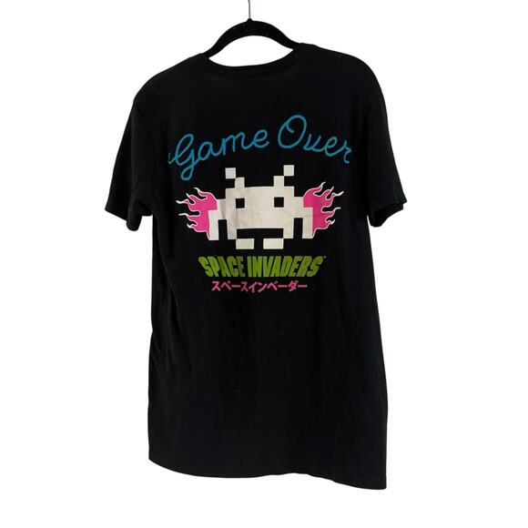 Space Invaders Black Short Sleeve T Shirt Size M Unisex Atari Games - Picture 1 of 7